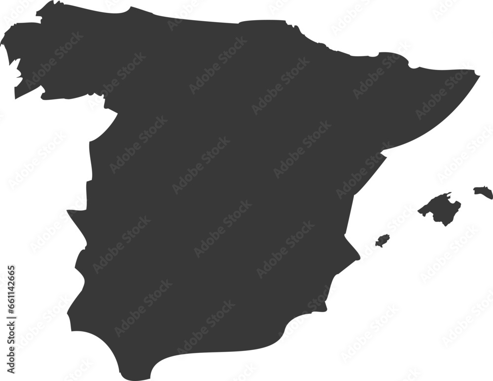 Spain  Map Flat Icon pictogram symbol visual illustration