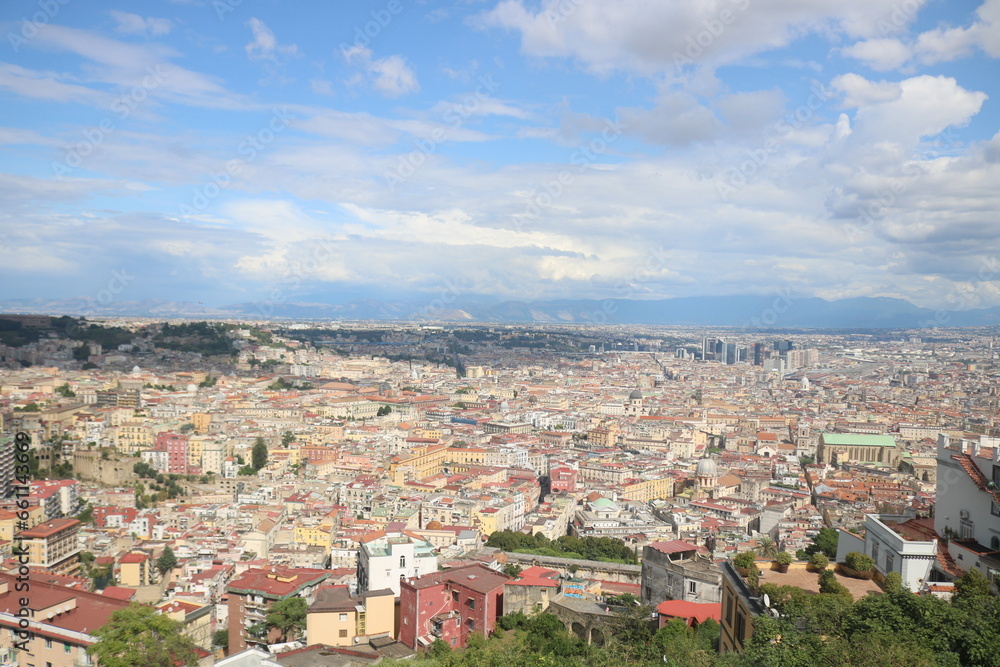view of napoli city from the top