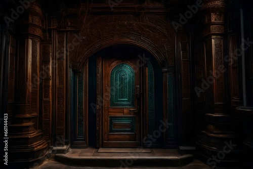 A wooden door, Generated using AI