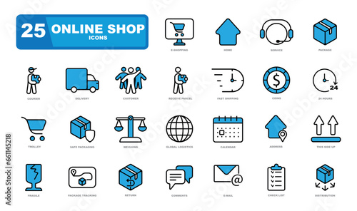 Online shop icons set. Perfect for website icons.