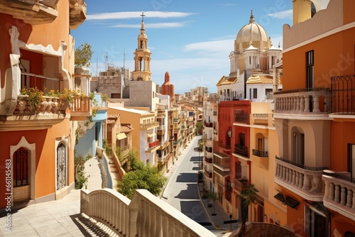A Spanish city in Valencia region. Generative AI photo