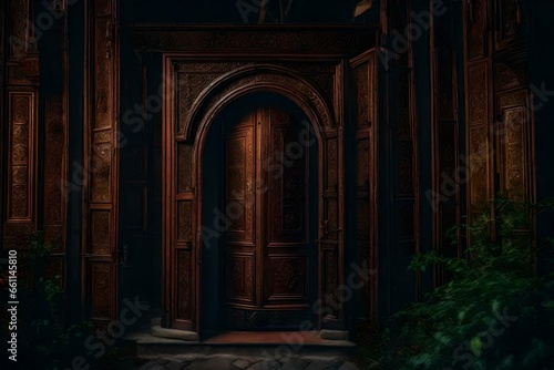 A wooden door, Generated using AI