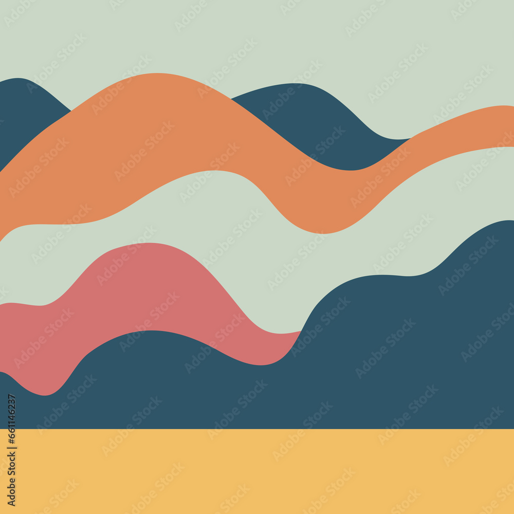 Minimalist landscape design flat scenery postcard nordic scandinavian design poster mountains lake full moon purple and blue color palette Minimalist landscape design flat scenery postcard nordic scandinavian design poster mountains lake full moon purple and blue color palette