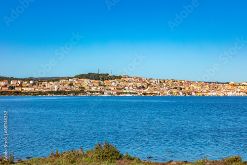 view of the town of Sant'Antioco, Sardinia, Italy