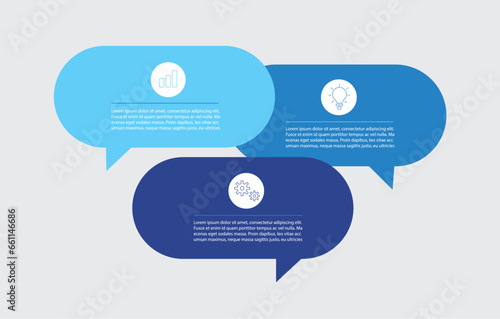 infographics design with speech bubble flat vector