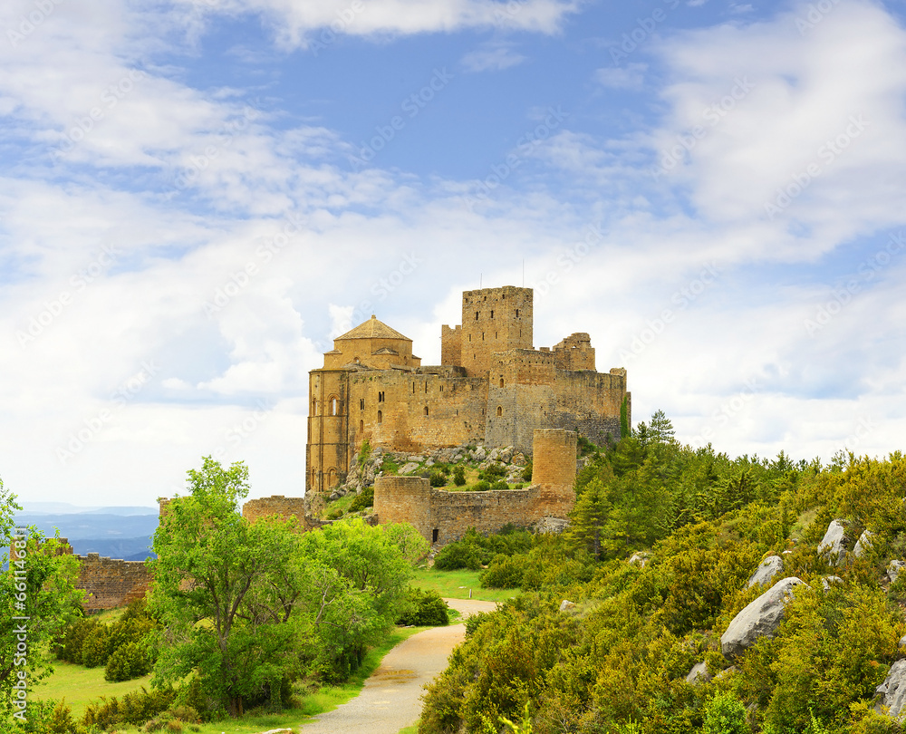 The castle Castillo de Loarre, Huesca Province, Aragon, Spain