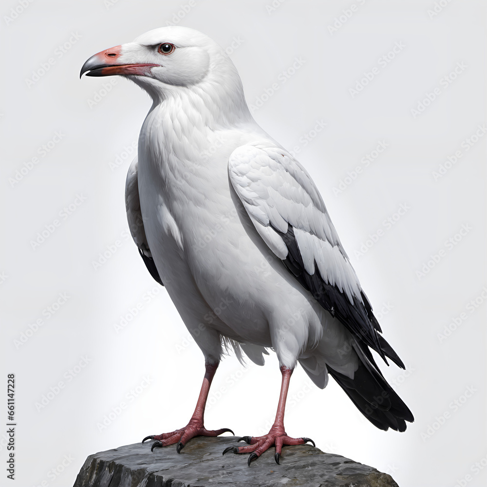 Obraz premium White crow on a light background
