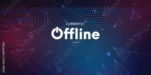 modern currently offline banner with abstract background twitch