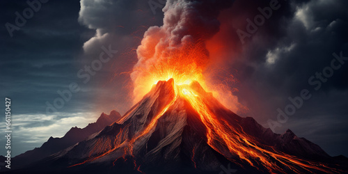 A beautiful shot of a volcano