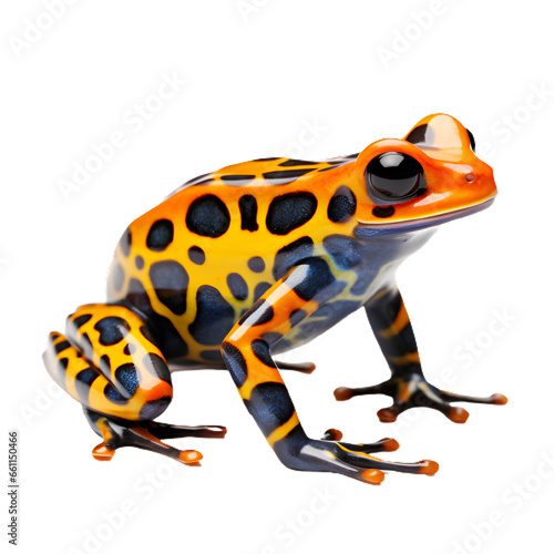 Colorful Dart Frog Charm: High-Quality Art, Transparent Background, Generative AI