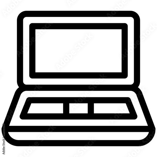 Laptop icon flat vector illustration