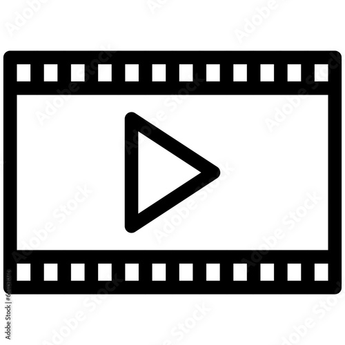 Moive icon flat vector illustration