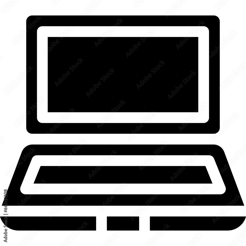 Laptop icon flat vector illustration Laptop icon flat vector illustration