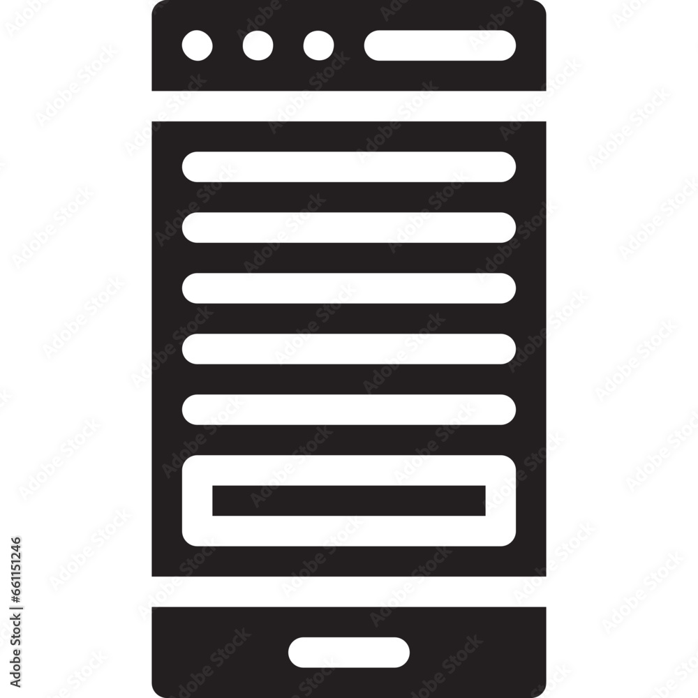 Mobile icon flat vector illustration Mobile icon flat vector illustration