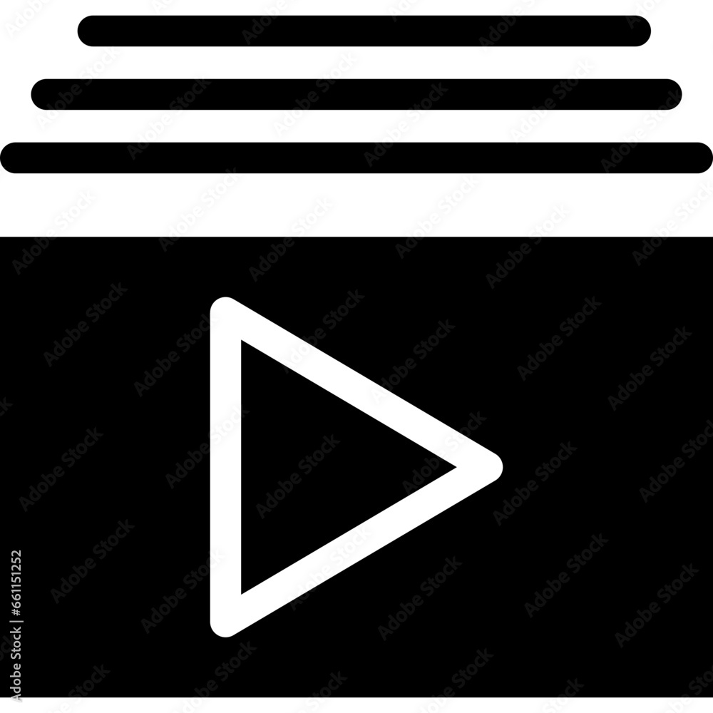 Playlist icon flat vector illustration Playlist icon flat vector illustration