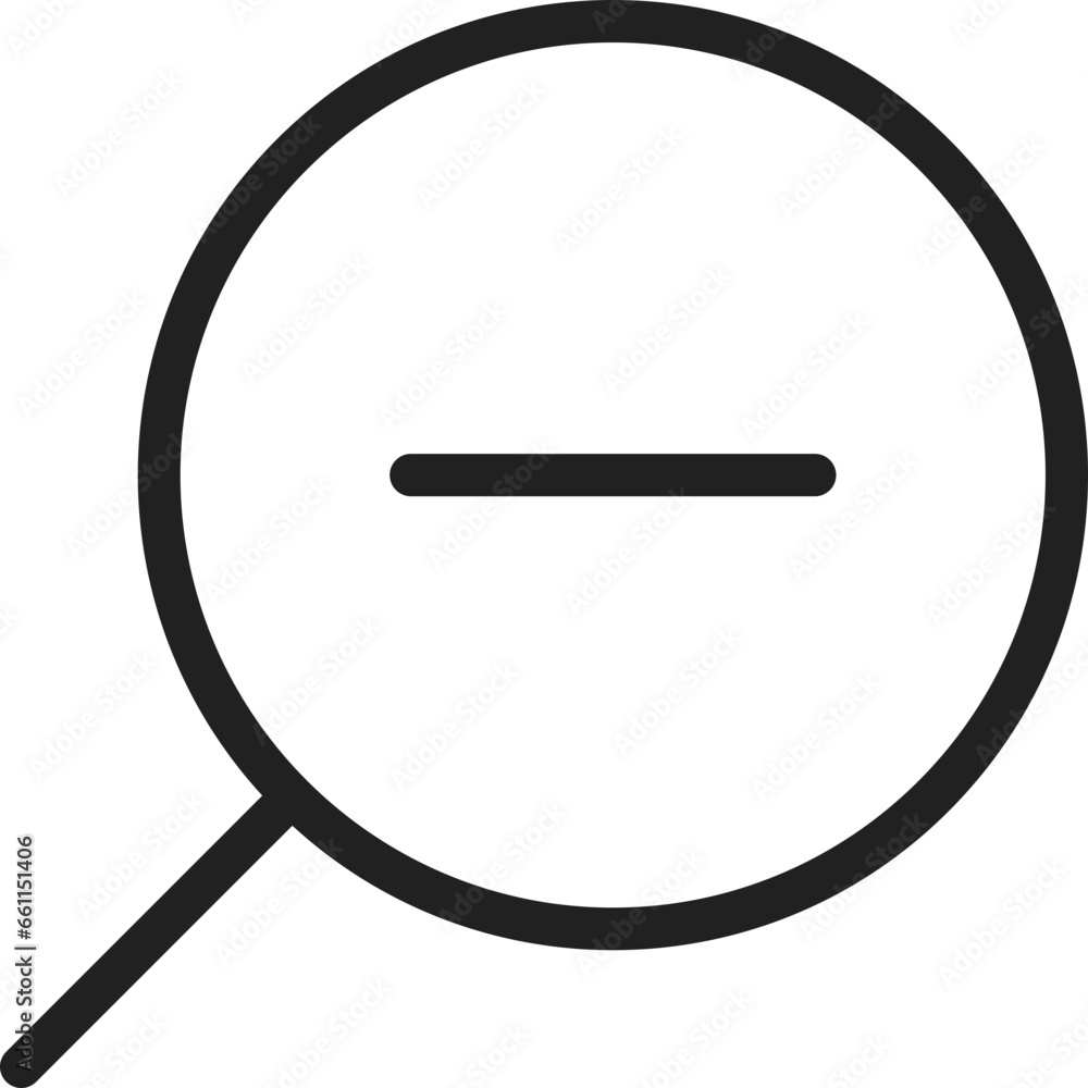 Zoom out icon flat vector illustration Zoom out icon flat vector illustration