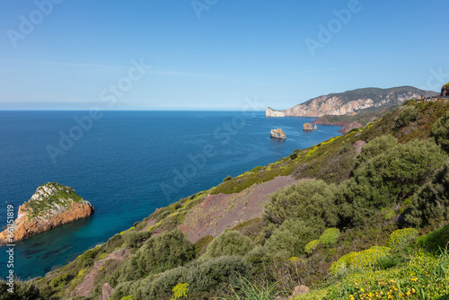 rocky coastline, sardinia, italy