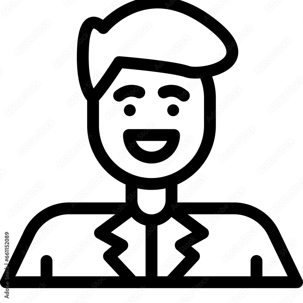 Male teacher icon flat vector illustration Male teacher icon flat vector illustration
