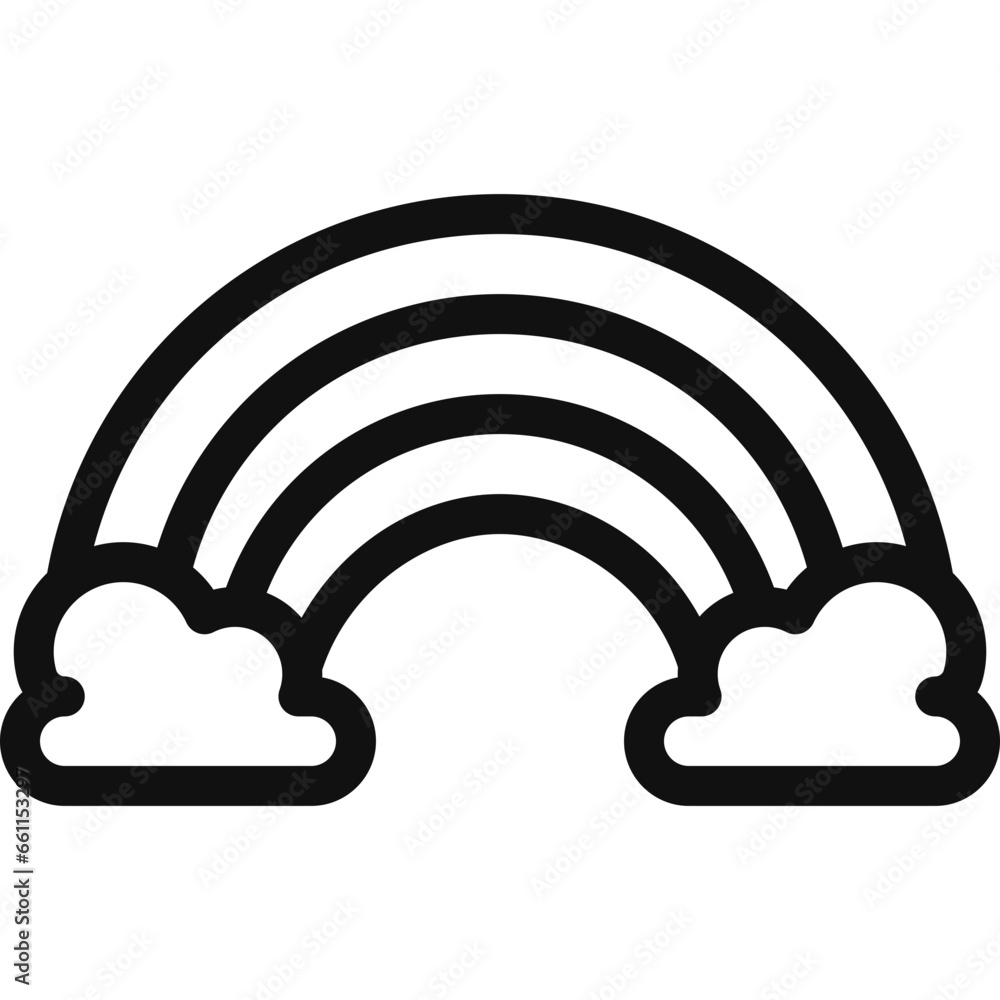 Rainbow icon flat vector illustration Rainbow icon flat vector illustration