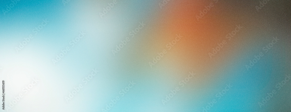 Abstract color gradient background grainy orange blue yellow white noise texture backdrop banner poster header cover design - obrazy, fototapety, plakaty 