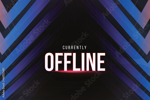 offline twitch background with abstract shapes template design vector illustration