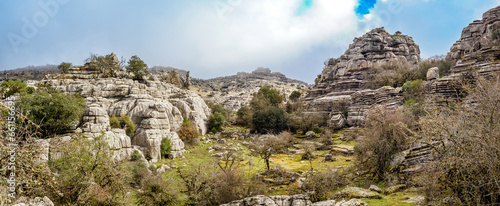 Limestone landscape in Torcal de Antequera, Spain