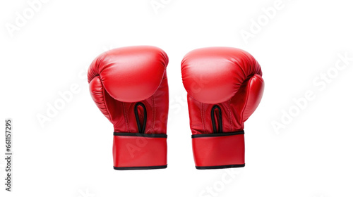 Boxing red gloves on the transparent background © EmmaStock
