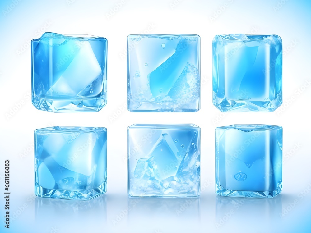 ice cubes isolated on white background ice cubes isolated on white background