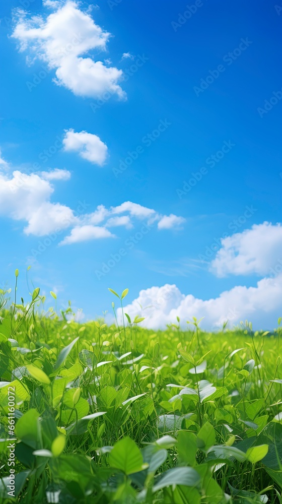 green grass and blue sky. green grass and blue sky.
