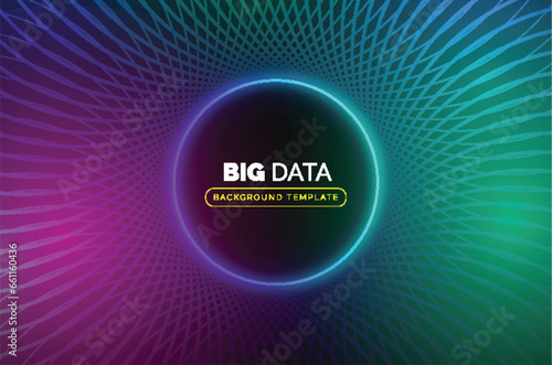 big data business background with abstract circle design vector illustration