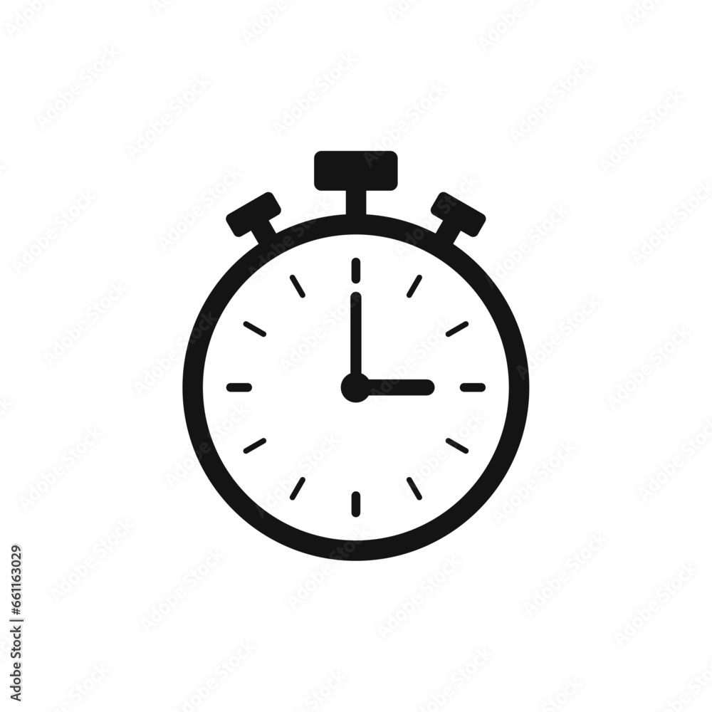 Stopwatch vector icon. Timer icon vector. Stopwatch symbol. Stopwatch vector icon. Timer icon vector. Stopwatch symbol.