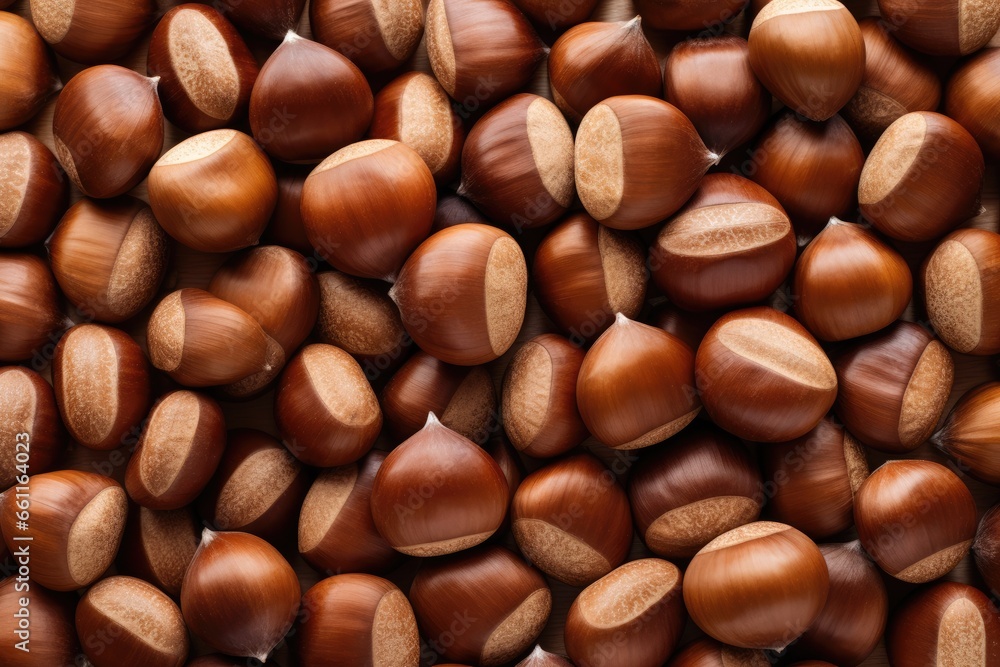Many chestnuts together. Generative Ai. Many chestnuts together. Generative Ai.