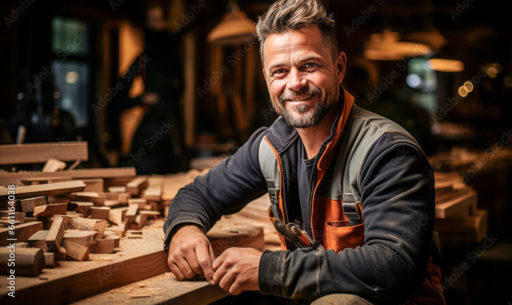 Precision and Craft: A Portrait of a Seasoned Bench Carpenter. Precision and Craft: A Portrait of a Seasoned Bench Carpenter.