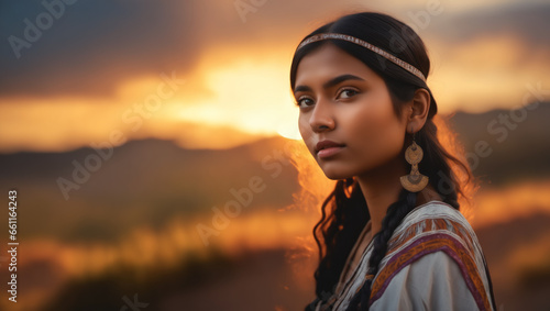 Portrait of a Teenager at Sunset: Perfect for Youthful Lifestyle Brands and Teenage-Themed Content. © SushiGirl