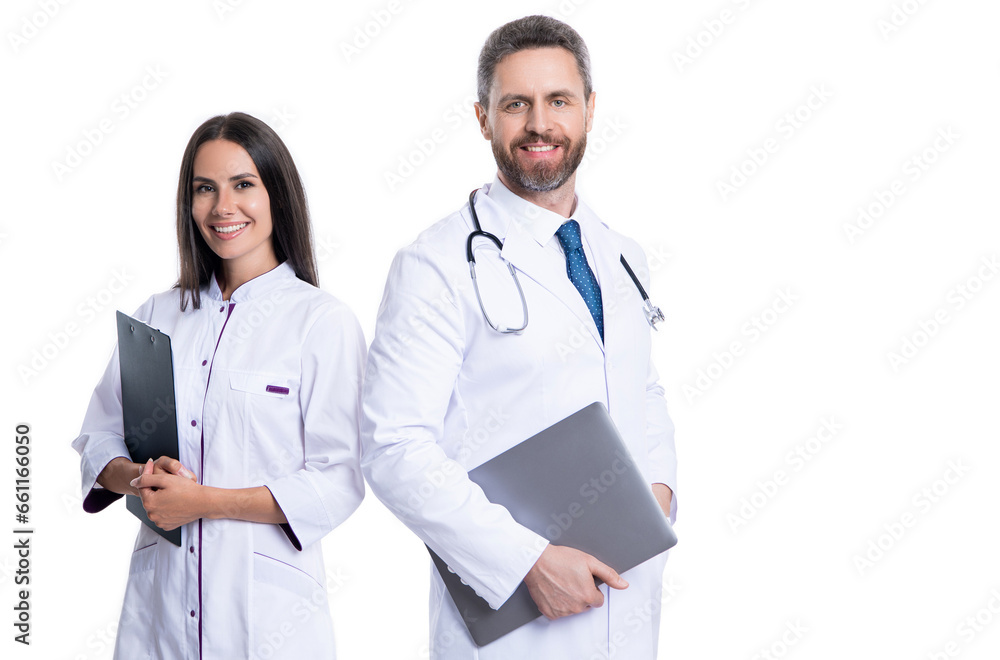medical prescription after doctor checkup. prescription healthcare. medical service. doctor hold clipboard writing prescription to patient. medical record diagnosis. copy space banner - obrazy, fototapety, plakaty 