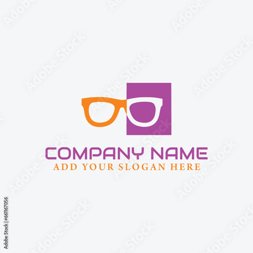 sunglasses logo design vector