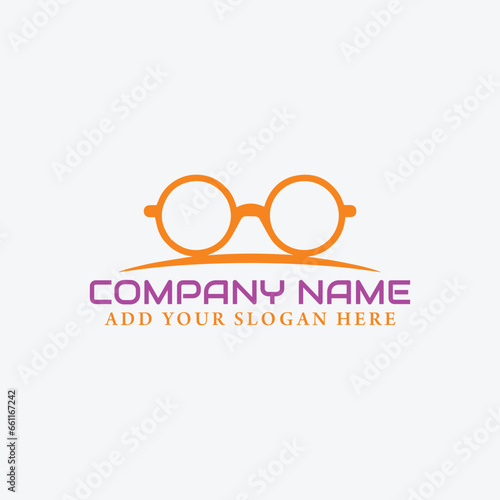 sunglasses logo design vector