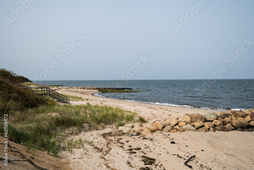 Shoreline coastal environment in Cape Cod  Massachusetts  New England. Oceanic background