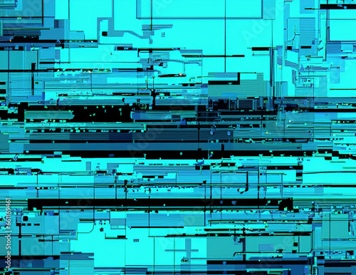 Abstract digital glitch illustration of graphic monitor