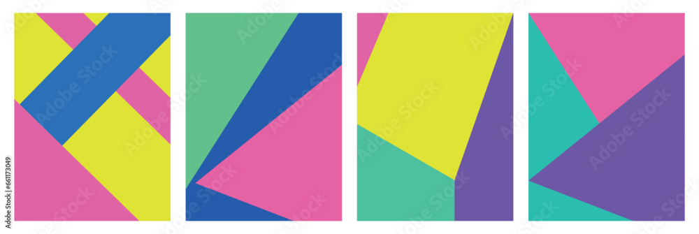 Modern abstract covers set. Geometric background. Vector illustration, eps 10.