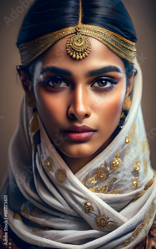 Portrait of a beautiful young Indian woman