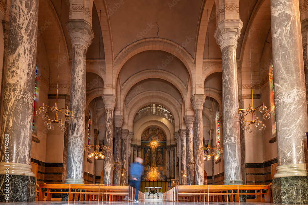 Interior of the Basilica of the Visitation, in Annecy, Haute-Savoie, France