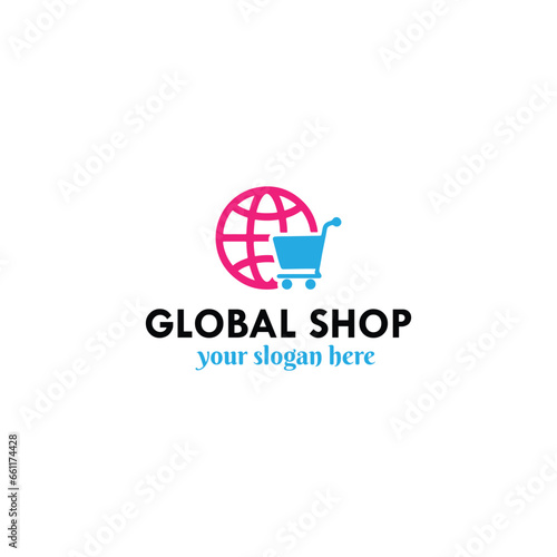 global business trading logo design vector