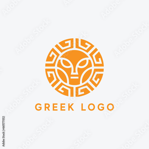 greek logo design vector format