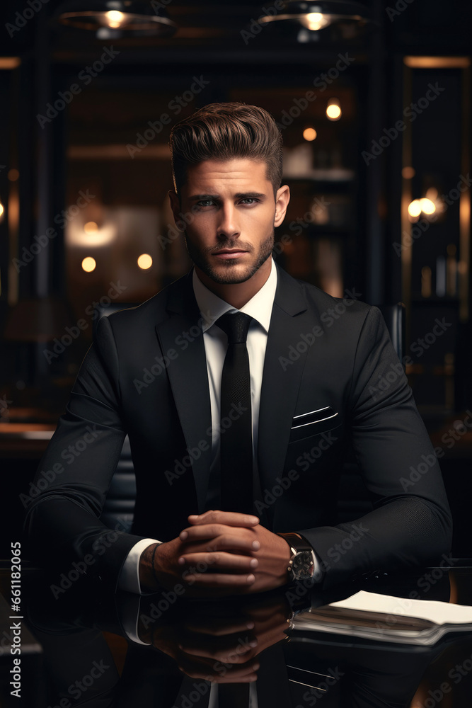 Handsome looking confident man entrepreneur Handsome looking confident man entrepreneur