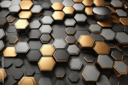 abstract hexagon background, hexagon and honeycomb pattern. 3d render. abstract hexagon background, hexagon and honeycomb pattern. 3d render. 3d render of abstract hexagon background