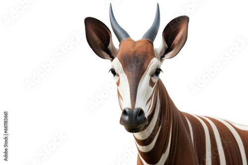 Slender Sha of the Okapi on isolated background