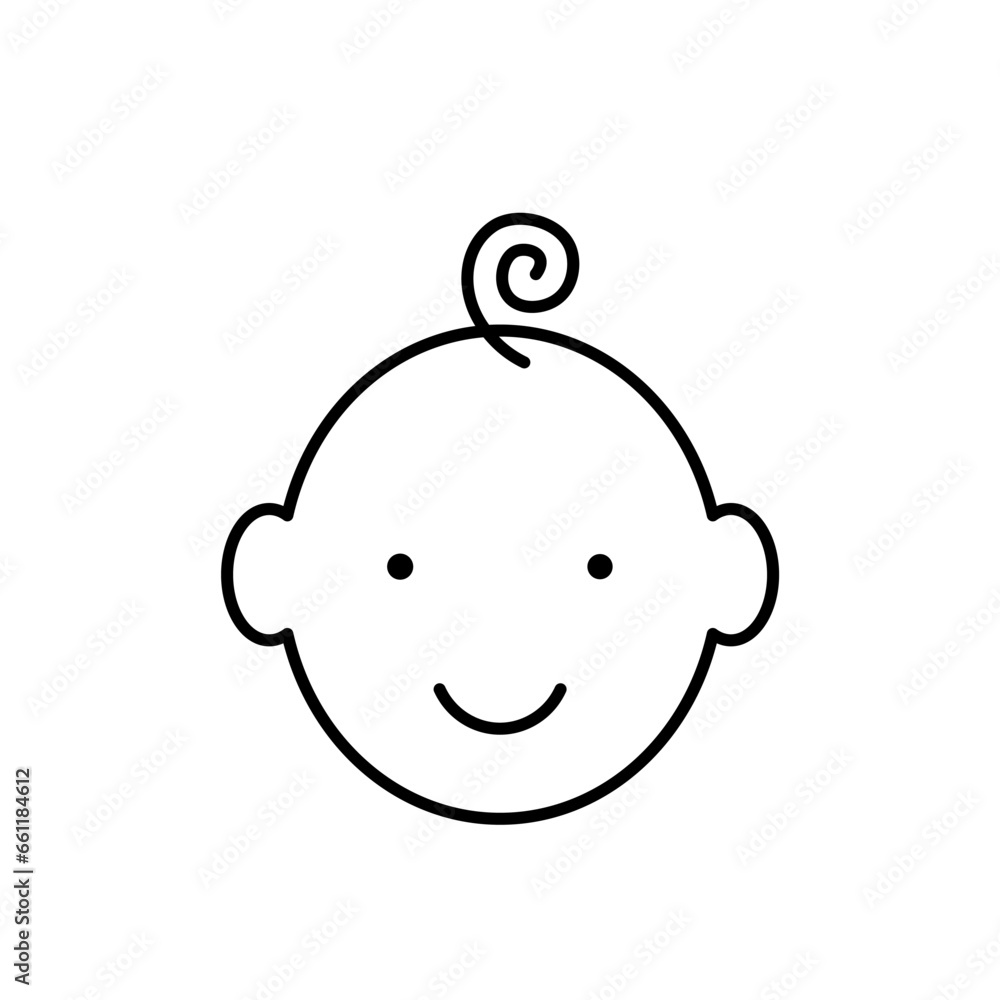 Little child icon. Baby. Vector illustration Little child icon. Baby. Vector illustration