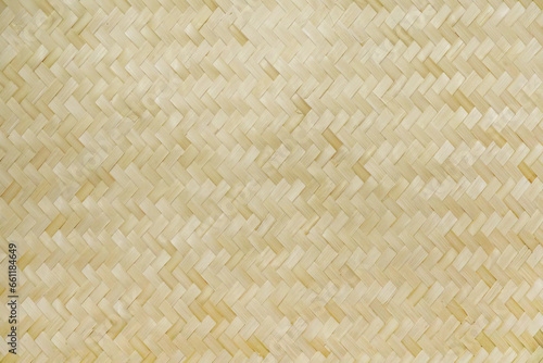 Bamboo woven wall for abstract background and weave texture. beautiful patterns, space for work, banner, copy space, close up.