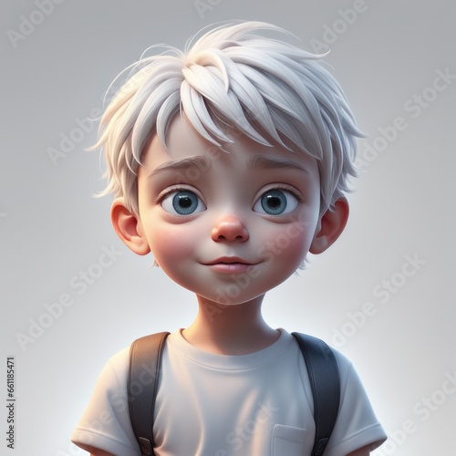 3d rendering of cute boy in white shirt with blue eyes 3d rendering of cute boy in white shirt with blue eyescute boy in a white shirt and jeans.